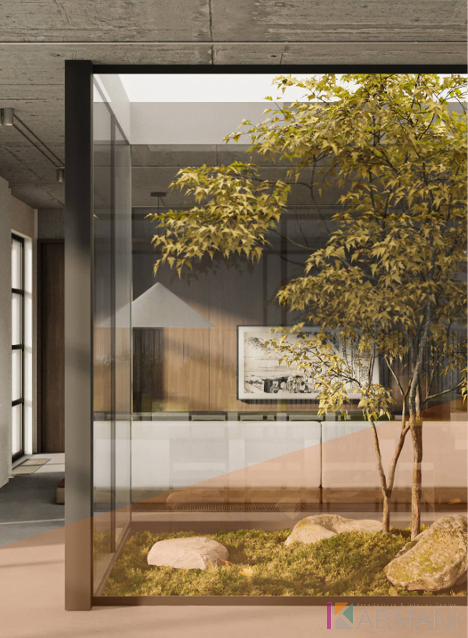 دکوراسیون داخلی دفتر معماری کارمانی