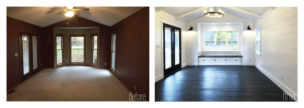 قبل و بعد از بازسازی خانه به‌صورت مدرن