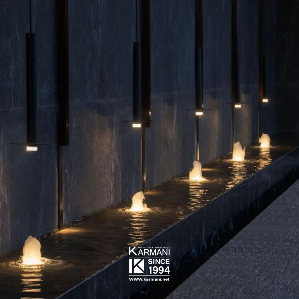 ۵. تأثیر نورپردازی در طراحی آبنماها