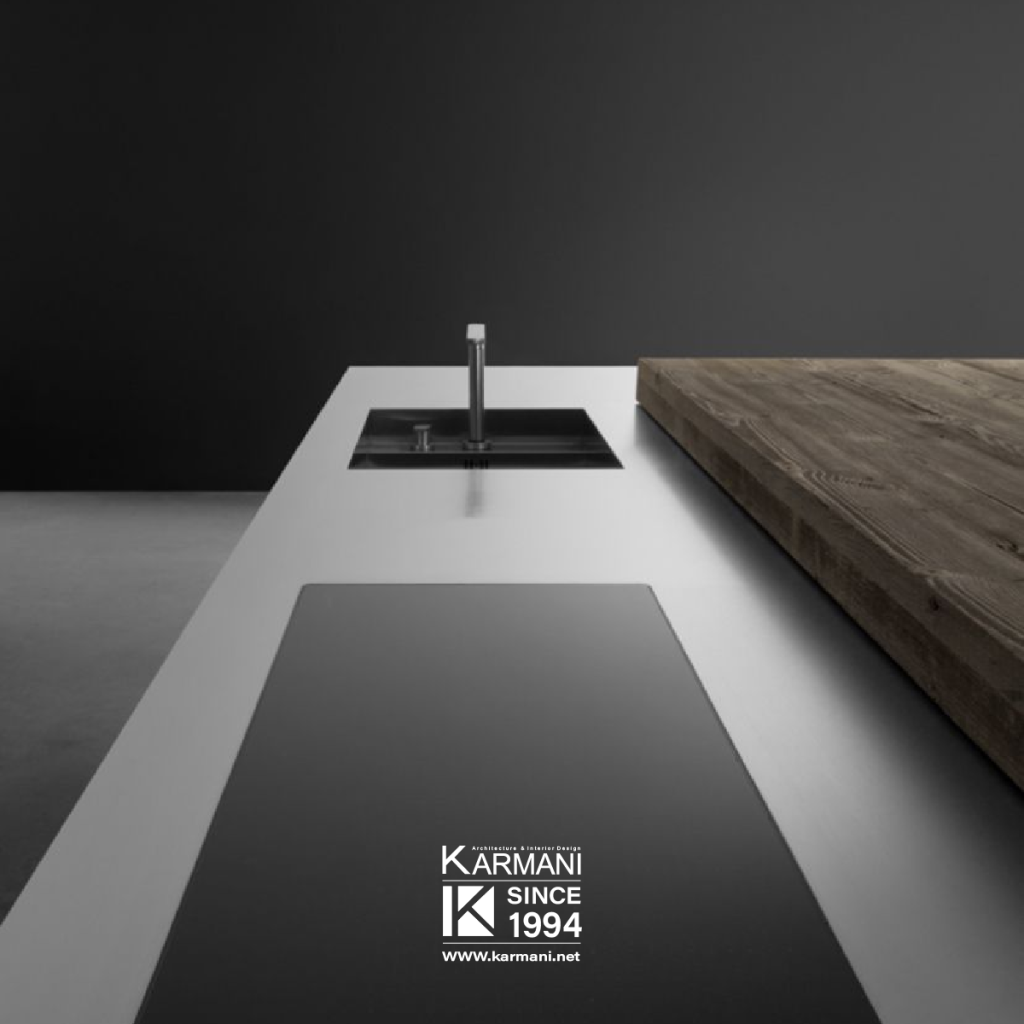 مدرنترین انتخابها برای قلب خانه؛ آپشنهای تازه در طراحی آشپزخانههای ۲۰۲۵ | گروه معماری کارمانی ۷. تکنولوژیهای جدید در آشپزخانههای ۲۰۲۵