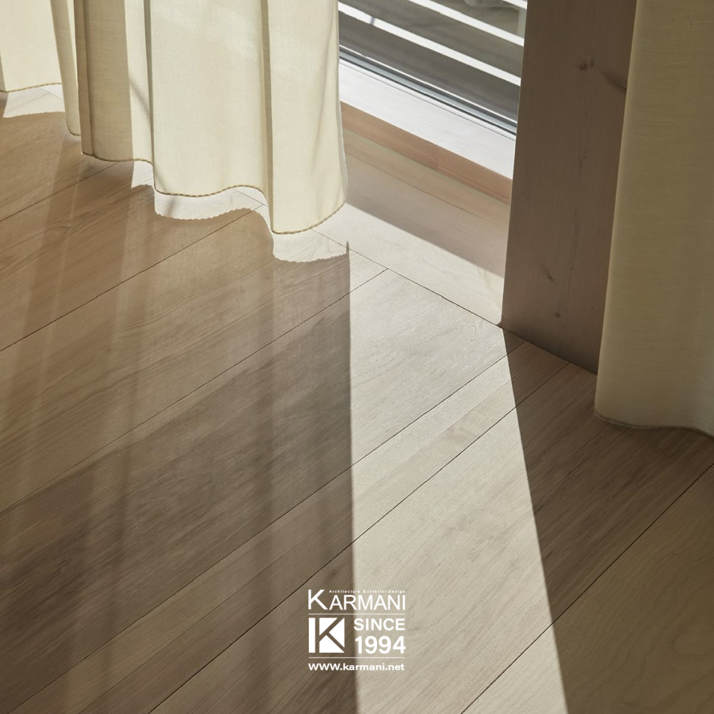 ۱. کفپوش‌های چوبی: ترکیب زیبایی و عملکرد