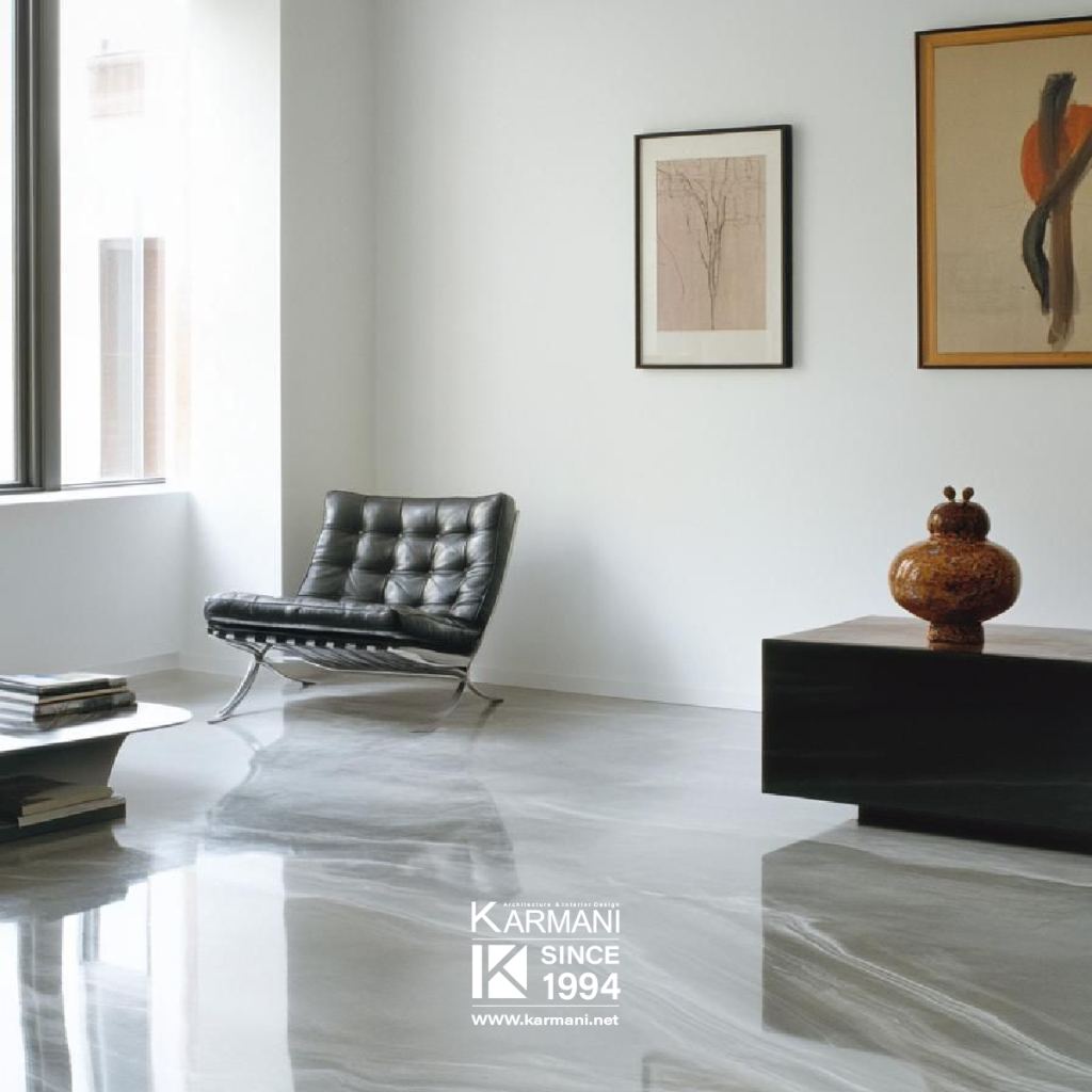 ۷. کفپوش‌های رزینی: زیبایی و استحکام 