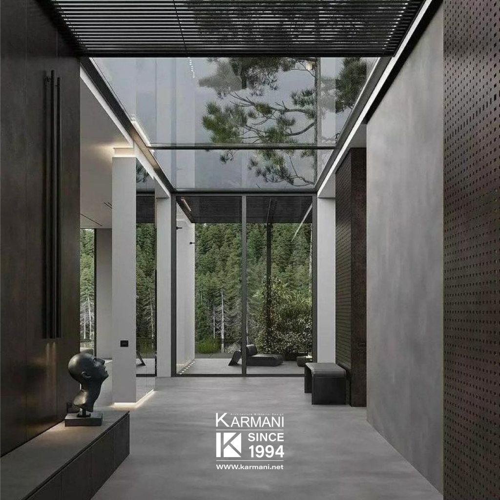 سقفهای شیشهای در معماری مدرن: ایجاد ارتباط بصری و نور طبیعی با محیط بیرون | گروه معماری کارمانی سقفهای شیشهای در معماری مدرن