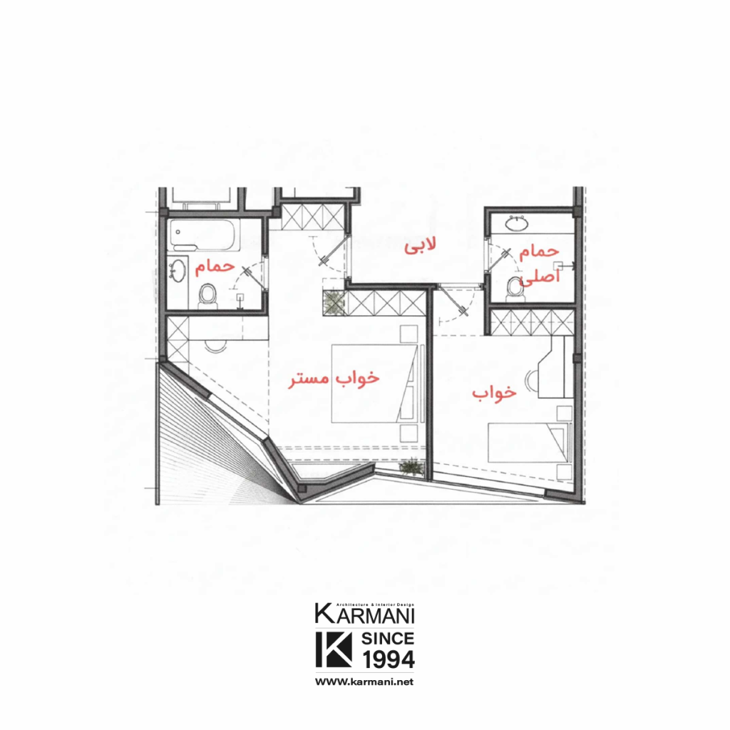 اصول طراحی فضاهای بهداشتی (حمام و سرویس بهداشتی) در نقشه های ساختمان | گروه معماری کارمانی ضوابط جانمایی حمام در فضاهای خصوصی