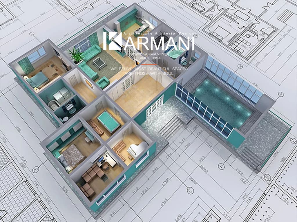 طراحی پلان ساختمان؛ راهنمای جامع اصول، استانداردها، مراحل و انواع پلان معماری | گروه معماری کارمانی طراحی پلان ساختمان